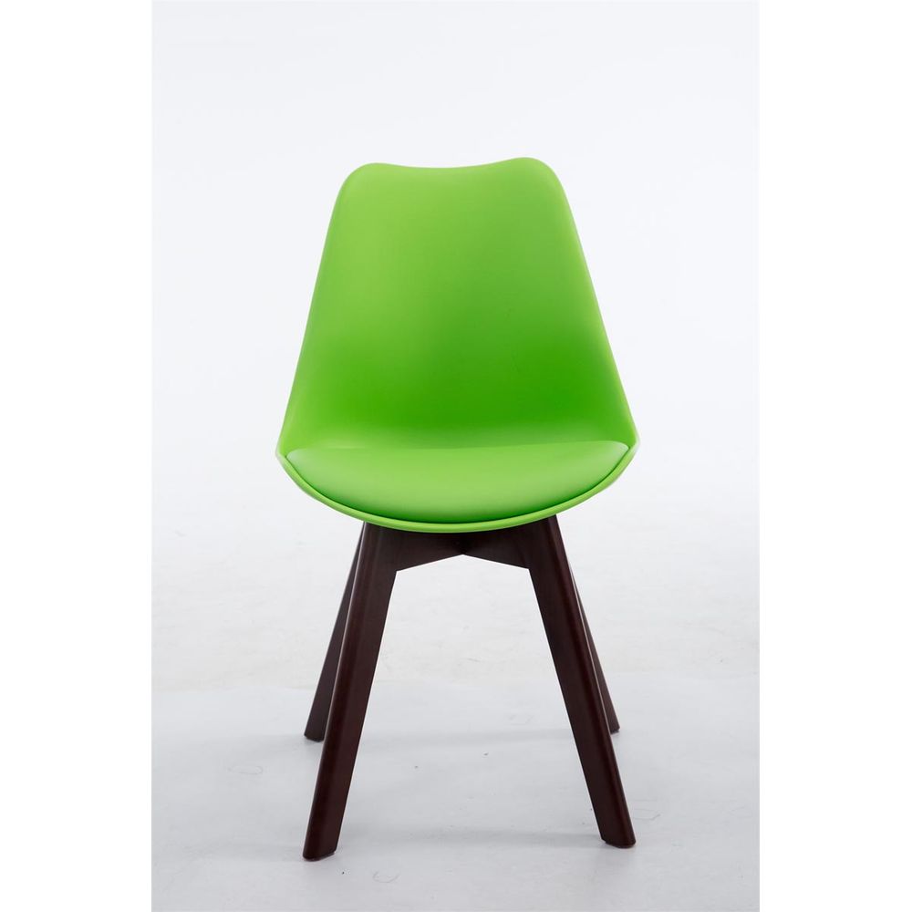 Chaise visiteur borneo v2 noyer simili cuir