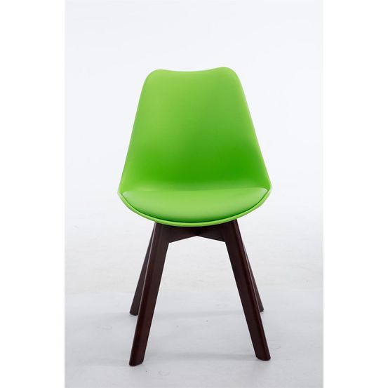 Chaise visiteur borneo v2 noyer simili cuir
