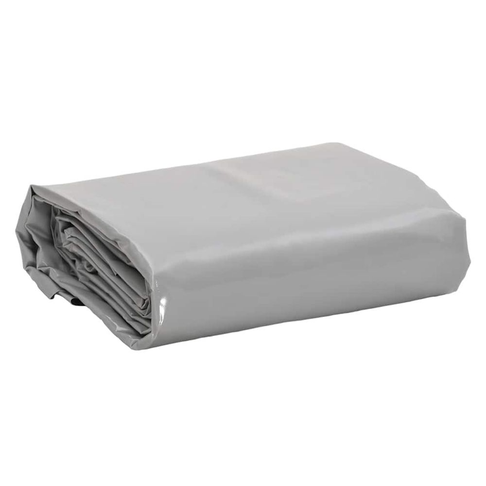 Bâche 650g / m² gris 3 x 4 m toile avec revêtement en pvc