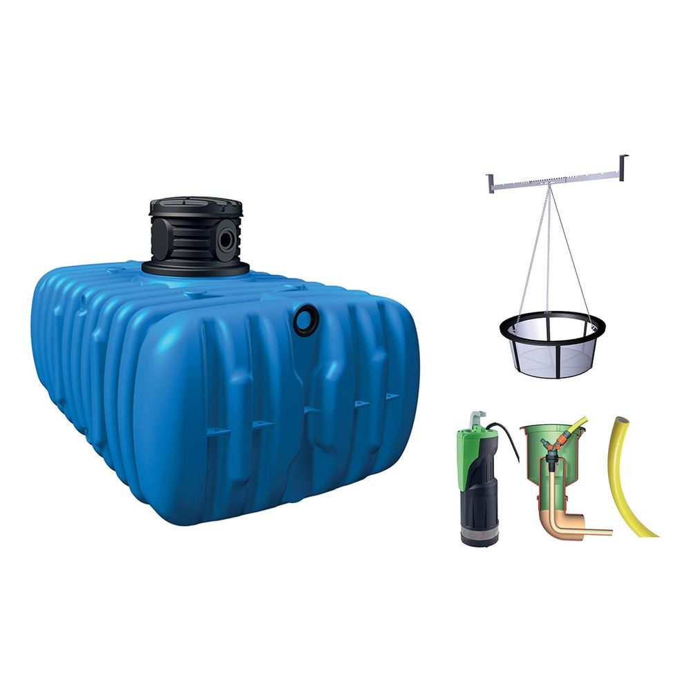 Récupérateur d'eau de pluie à enterrer extra plat 3000 l