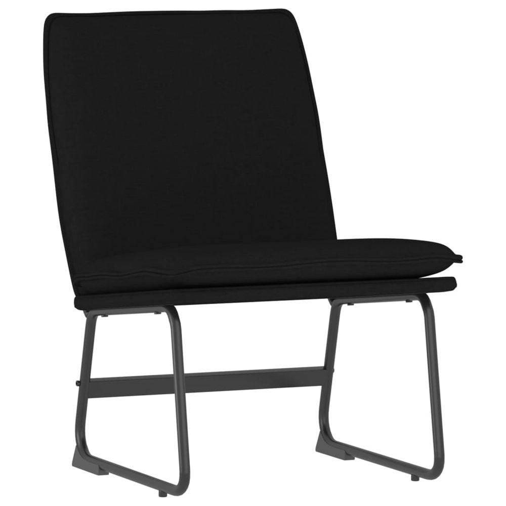 Chaise longue noir 52x75x76 cm tissu bain de soleil