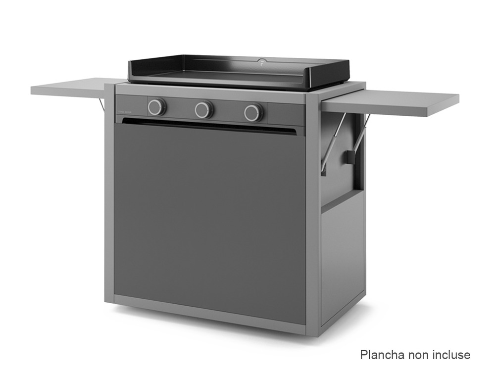Chariot pour plancha gris - chmaf75