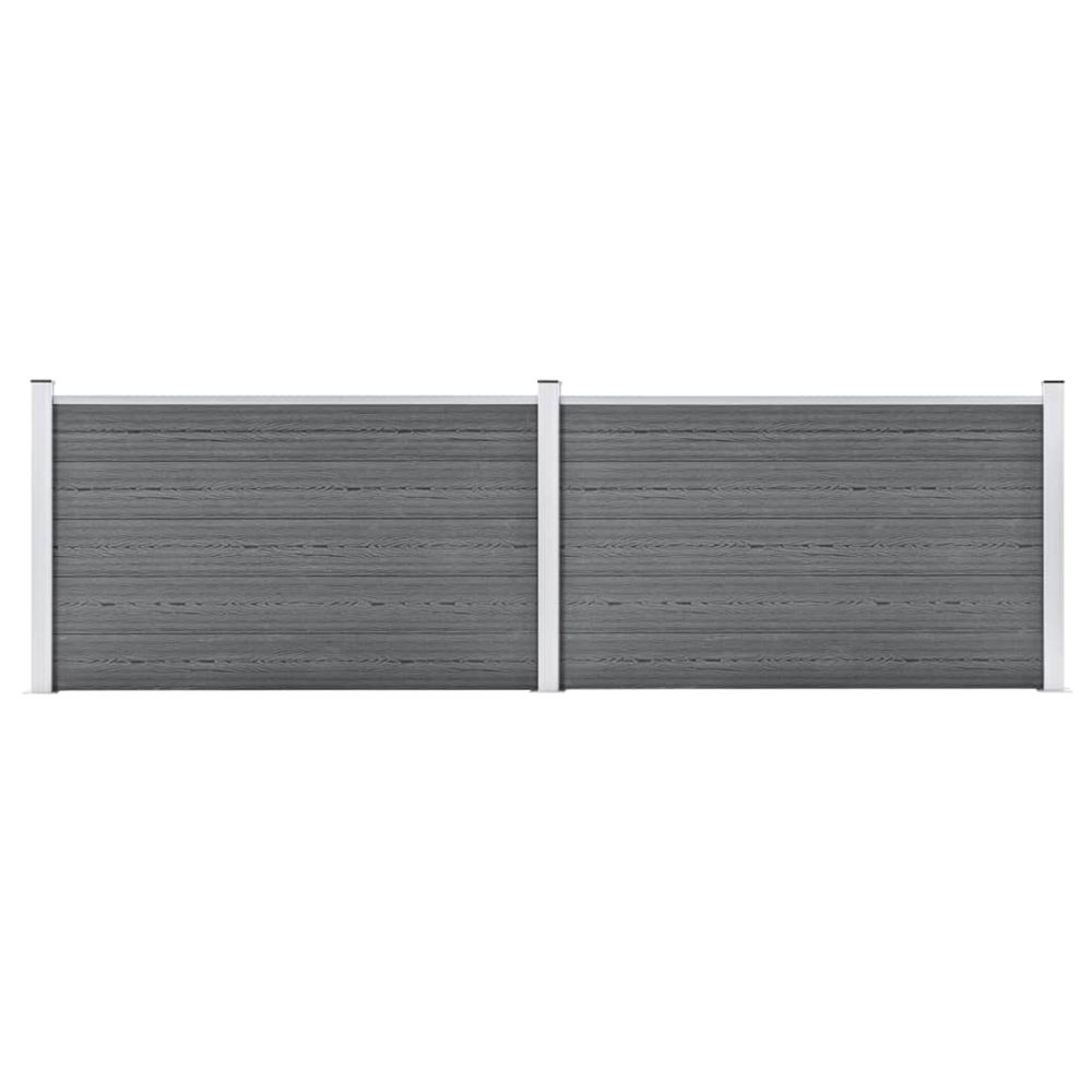 Clôture de jardin wpc 353x106 cm gris