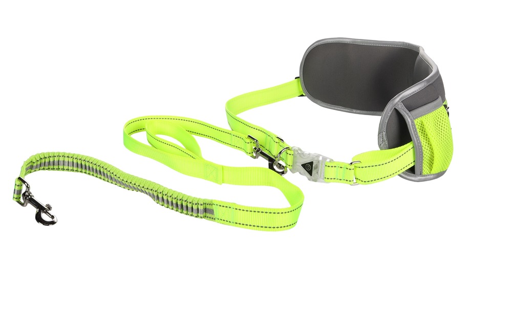 Laisse de jogging avec ceinture de hanches led pour chien
