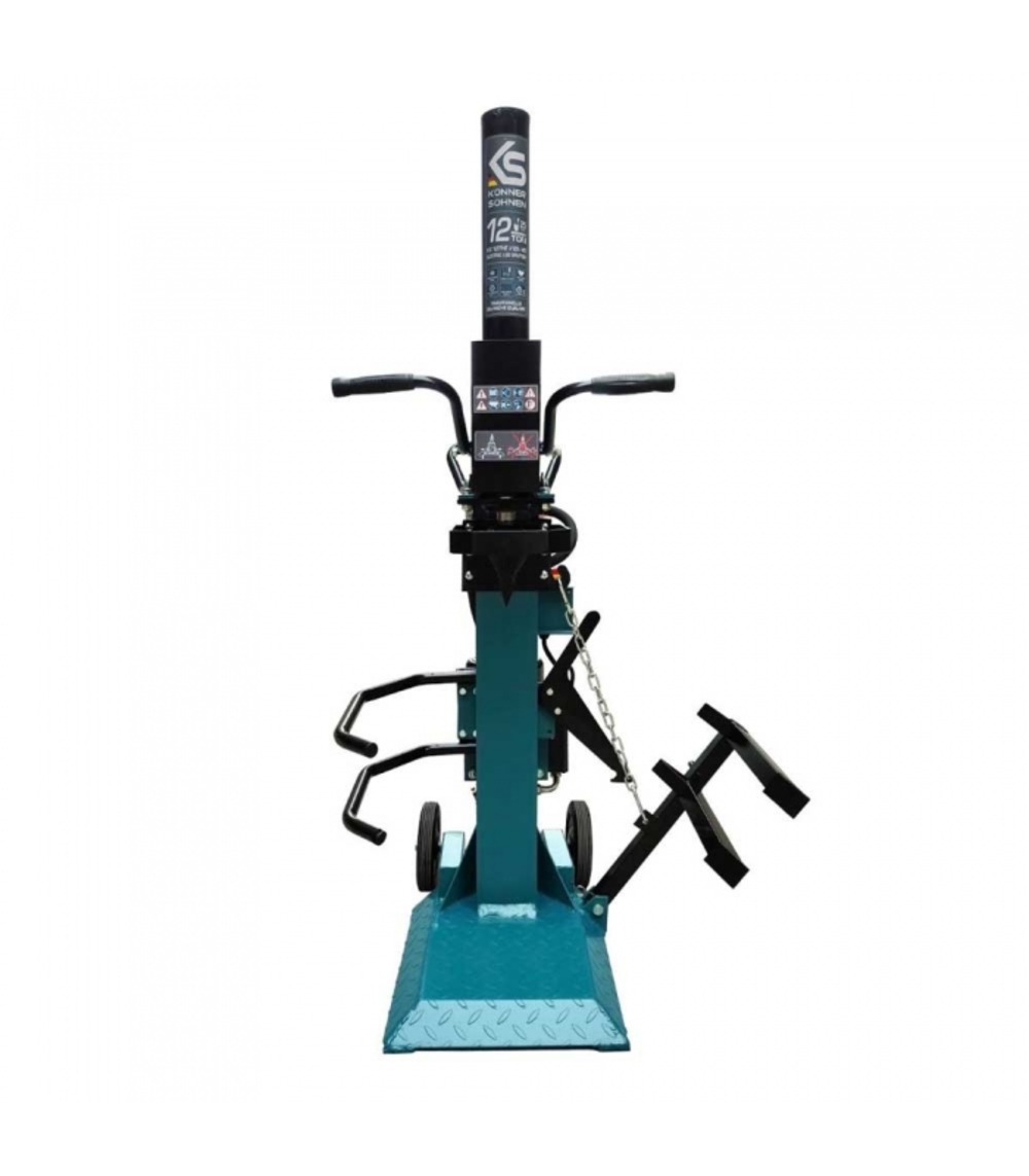 Fendeuse à bois électrique verticale 2300w, bûche 65/40 cm - könner söhnen ks 12the v 65/40