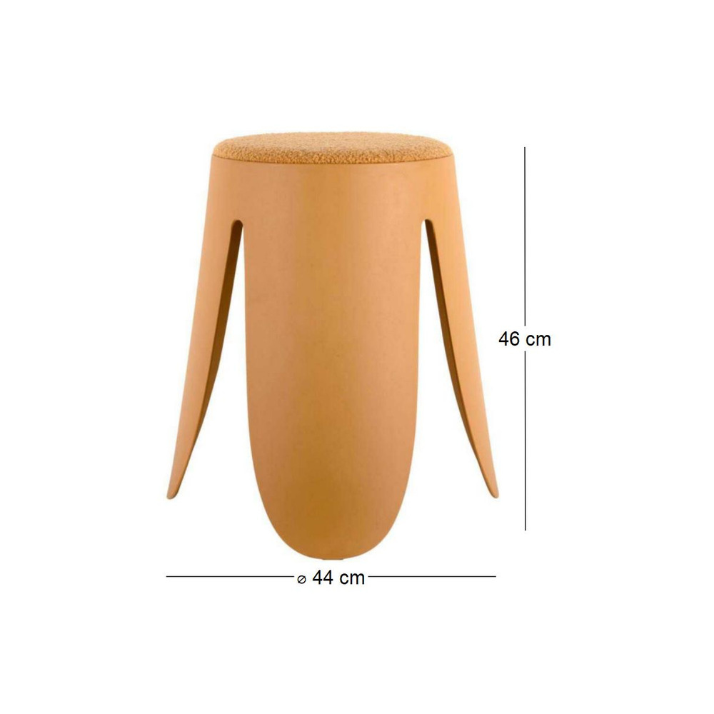 Tabouret en polypropylène savor ocre