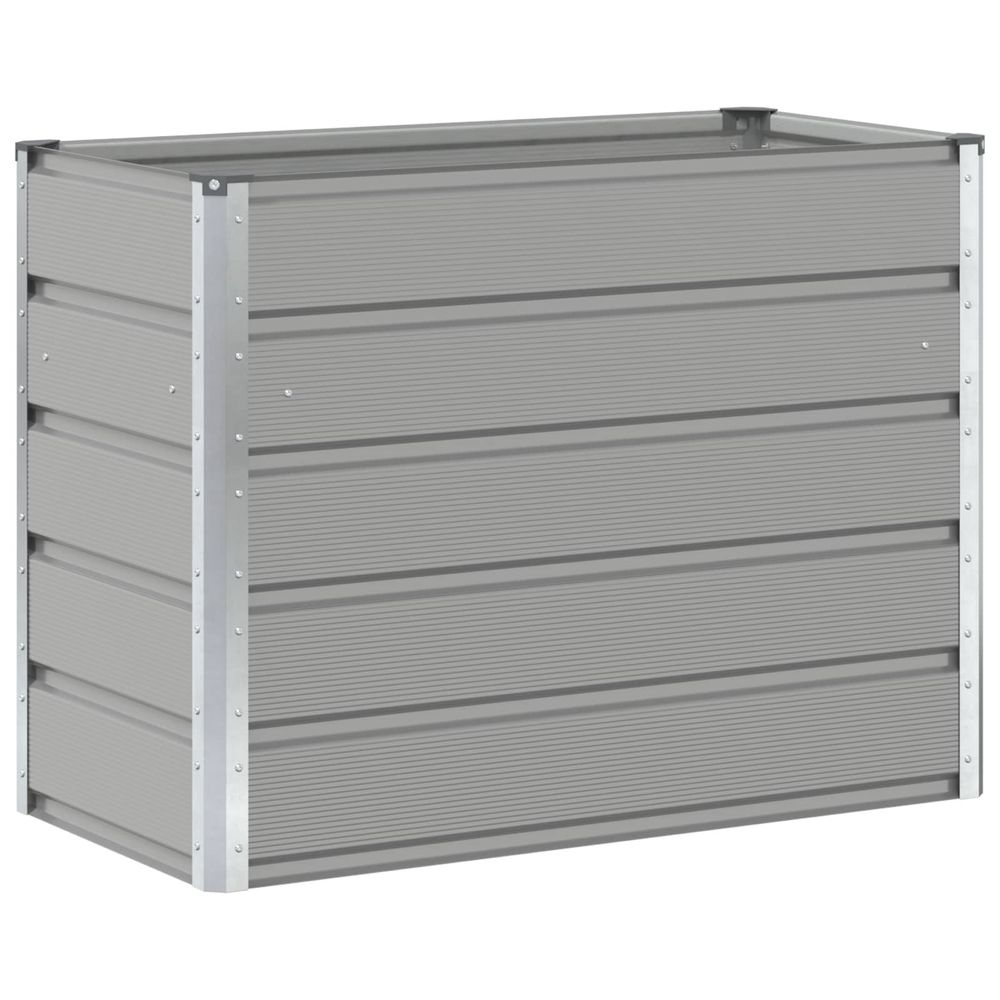 Jardinière gris clair 100 x 50 x 75 cm acier galvanisé