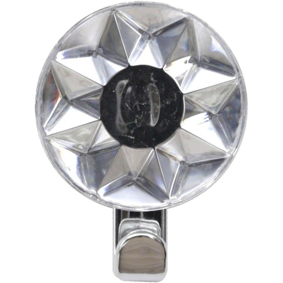 Crochet ps/abs decoration etoile adhesif 3m ou a fixer - transparent