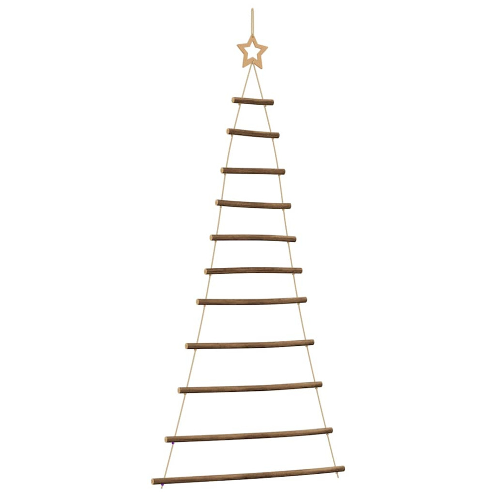 Sapin de noël suspendu avec étoile supérieure 74 x 150 cm branche naturelle