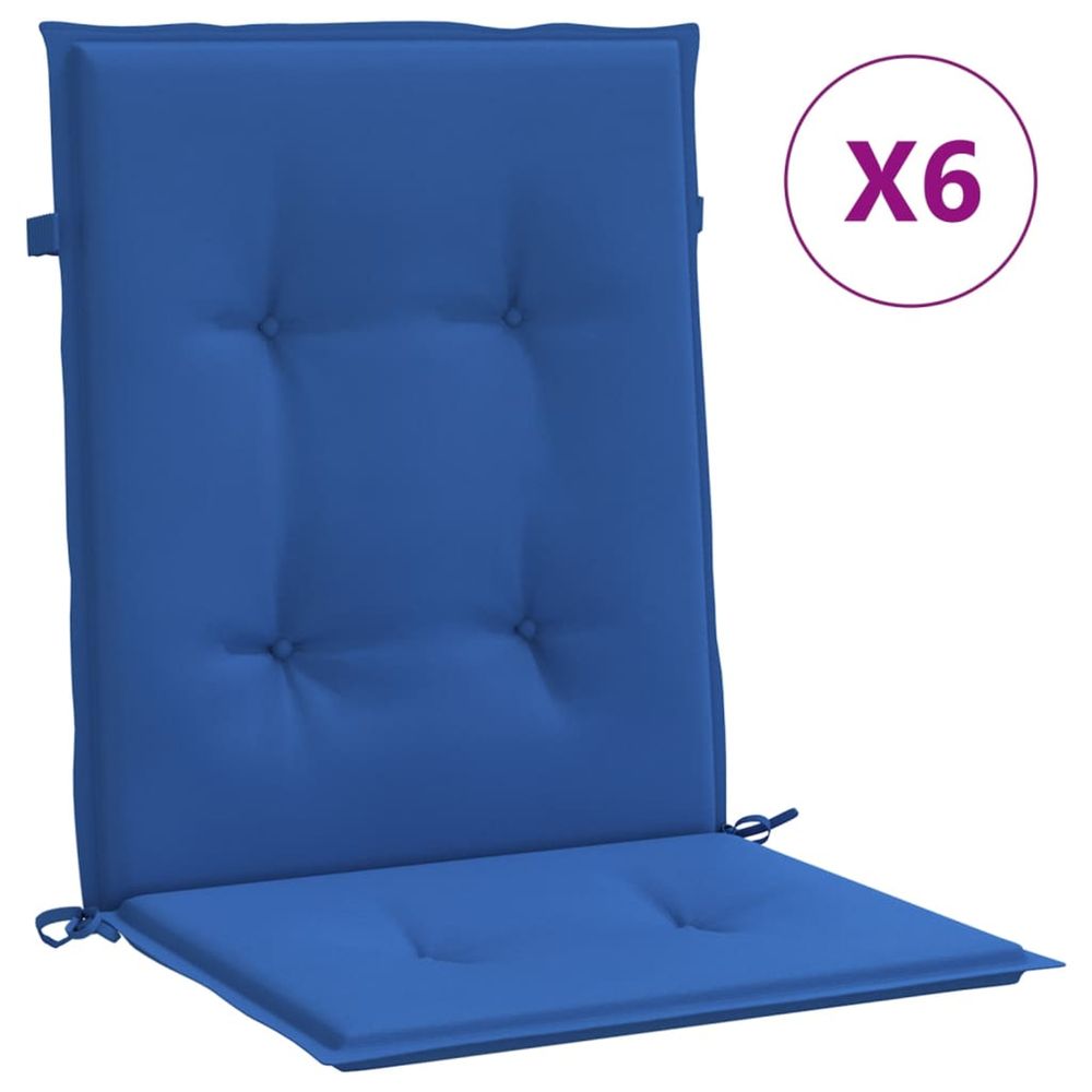 Coussins de chaise de jardin 6 pc tissu oxford bleu royal