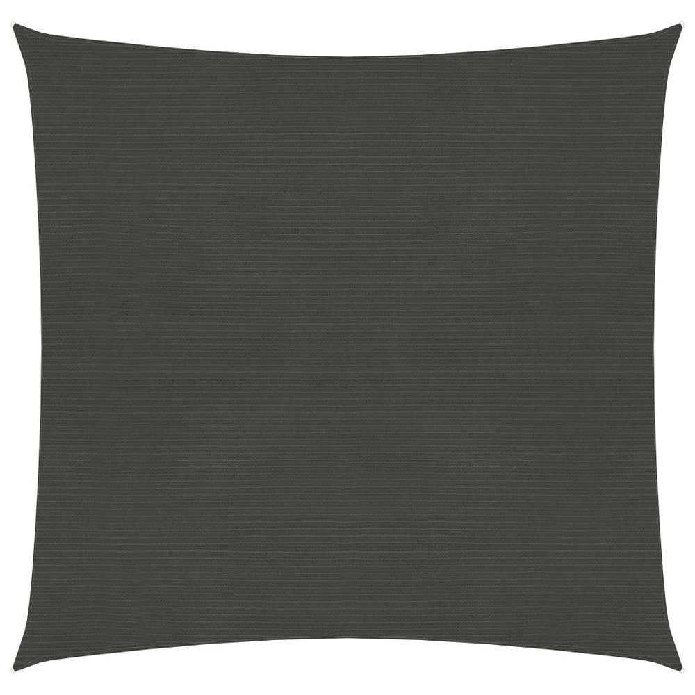 Voile toile d'ombrage parasol 160 g/m² 5 x 5 m pehd anthracite