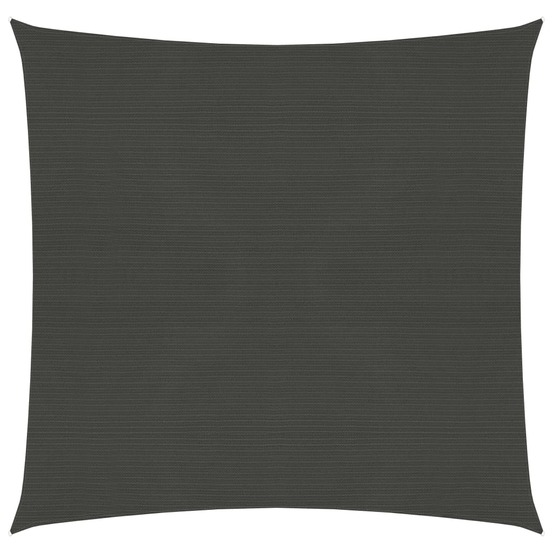 Voile toile d'ombrage parasol 160 g/m² 5 x 5 m pehd anthracite