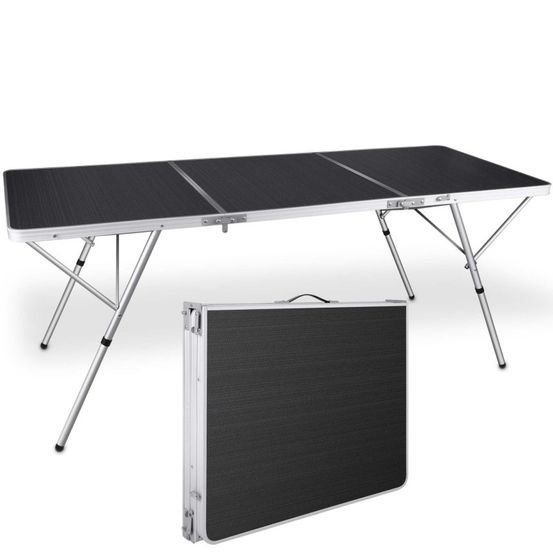 Table de camping table de jardin pliante 180x70x70cm table de buffet intérieur et extérieur