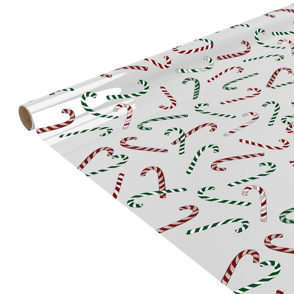 Papier cadeau métallisé imprimé 200x70cm assorti