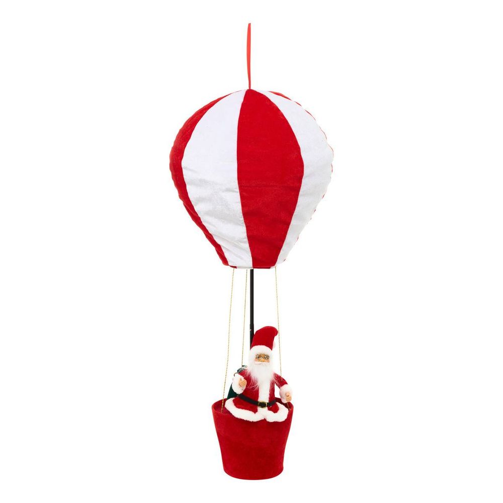 Père noël lahpa en montgolfière h. 92 cm