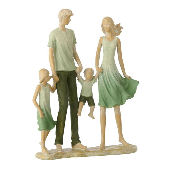 Statuette famille 2 enfants