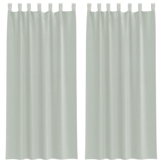 Rideaux en voile avec boucles 2 pcs gris clair 140x225 cm