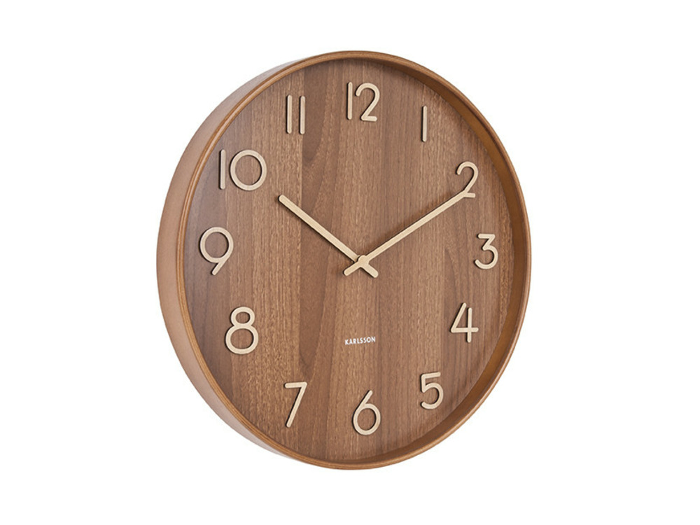 Horloge murale pure medium marron