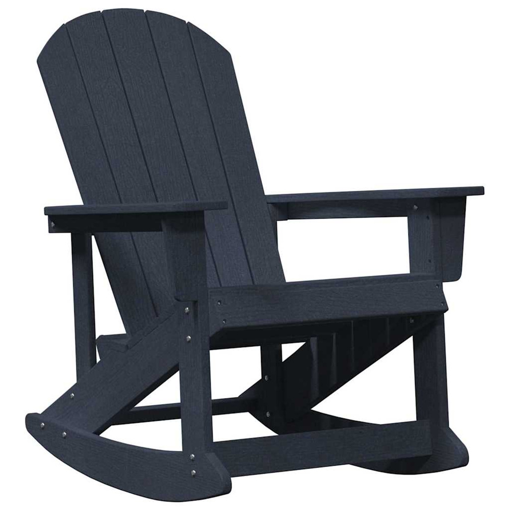 Chaise adirondack à bascule bleu marine 92 x 73,5 x 92 cm hdpe