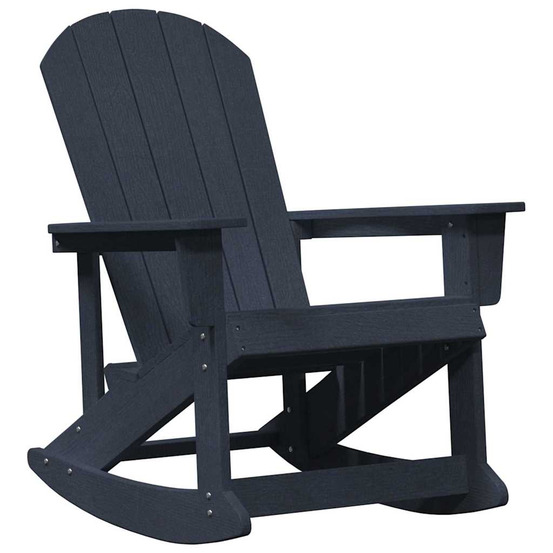 Chaise adirondack à bascule bleu marine 73.5 x 92 x 90 cm hdpe