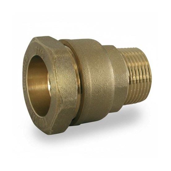 Raccord droit mâle laiton série 7000 pn16 | jonction compression pe - ø a: 32mm