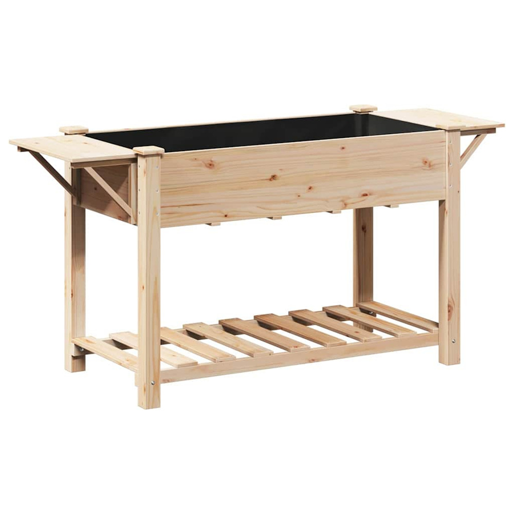 Cache-pot de jardin avec étagère beige 155 x 59 x 76. 5 cm