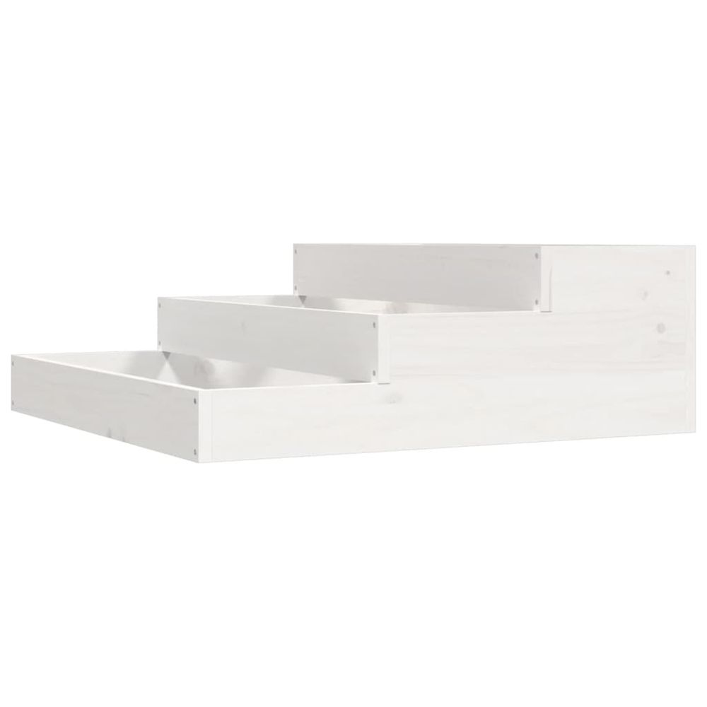 Jardinière d'extérieur blanc 78x78x27 cm bois massif de pin