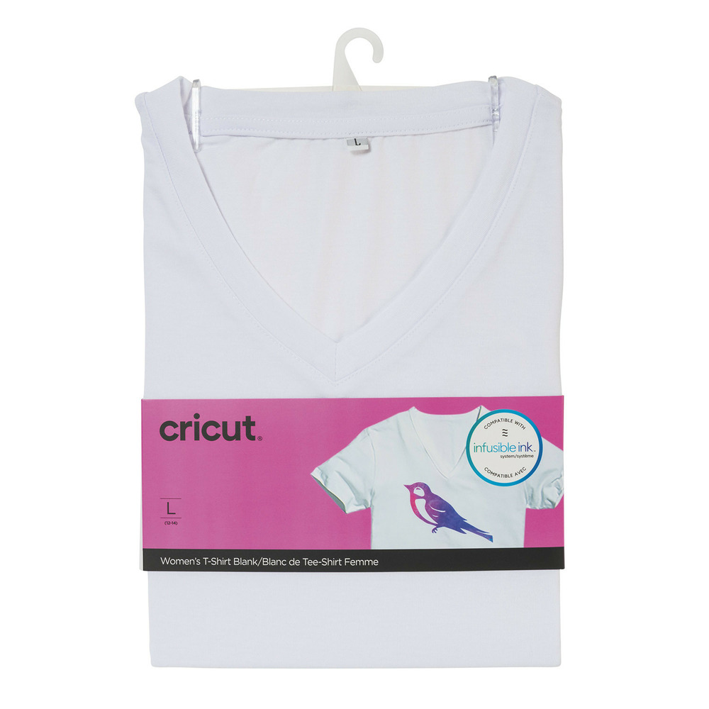 T-shirt femme à customiser blanc l - cricut