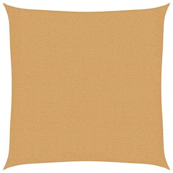 Voile d'ombrage 160 g/m² carré sable 3x3 m pehd