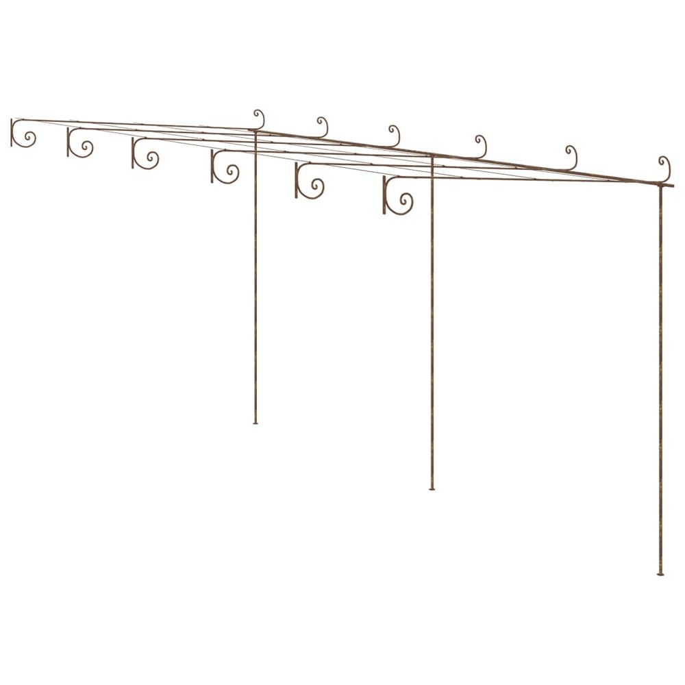Pergola de jardin marron antique 6x3x2,5 m fer