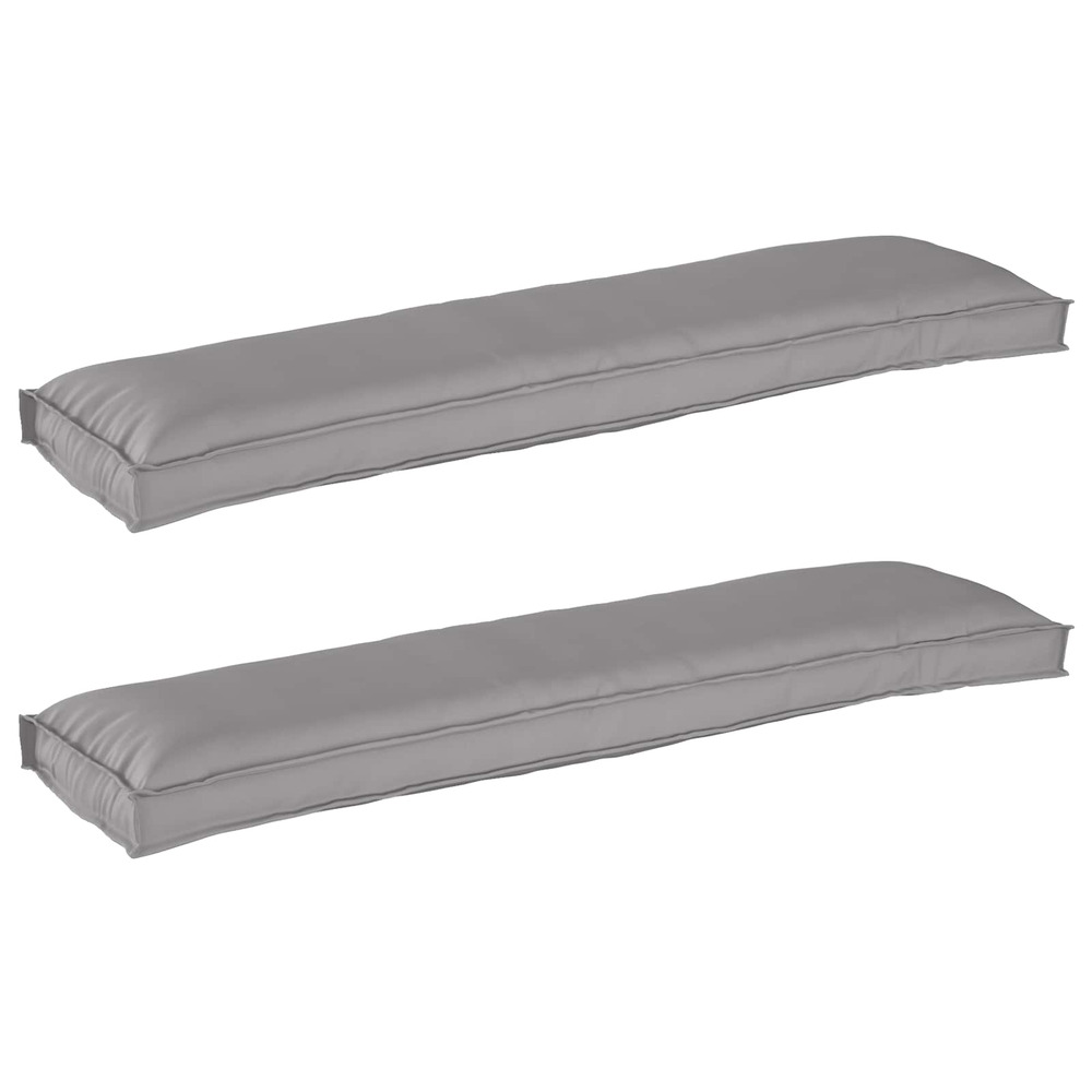 Set de coussins de palette 2 pcs gris 150 x 40 x 8 cm