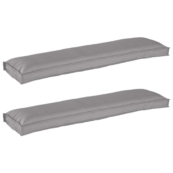Set de coussins de palette 2 pcs gris 150 x 40 x 8 cm