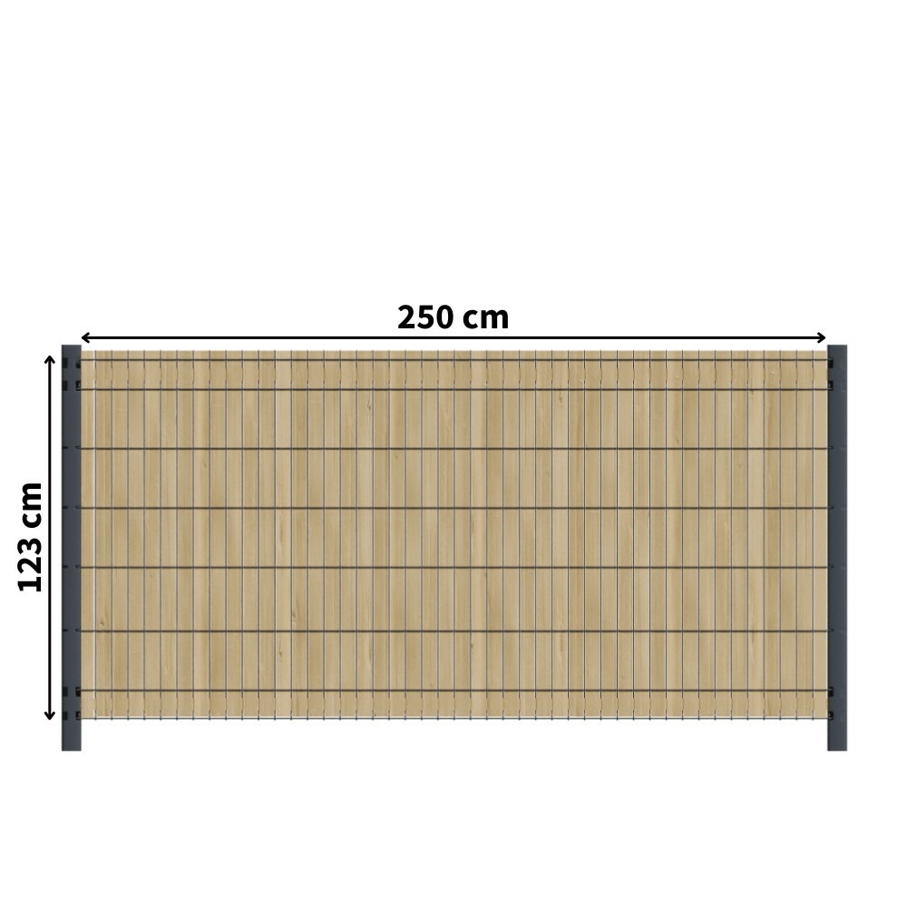 Kit occultation bois - l2,5 x h1,23m - epicea - autoclave - protege contre insecte & champignons - pose facile et rapide