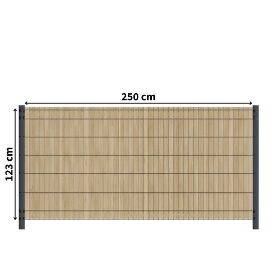 Kit occultation bois - l2,5 x h1,23m - epicea - autoclave - protege contre insecte & champignons - pose facile et rapide