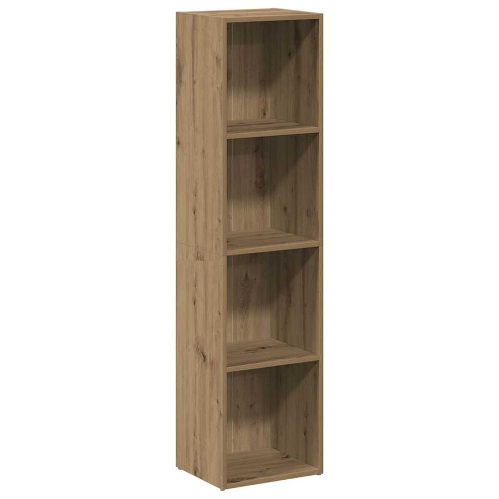 Bibliothèque chêne artisanal 36x30x143 cm bois d'ingénierie