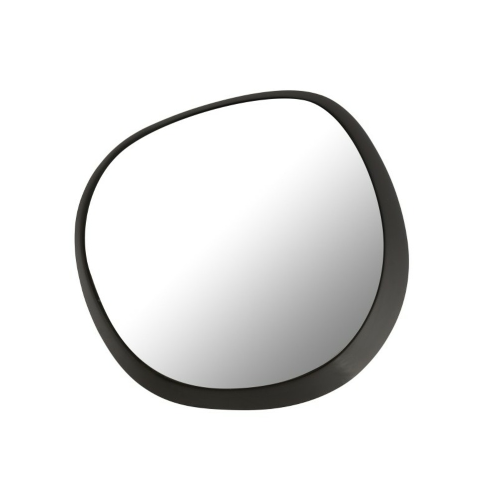 Miroir rond en métal noir 86.5x5.5x82 cm