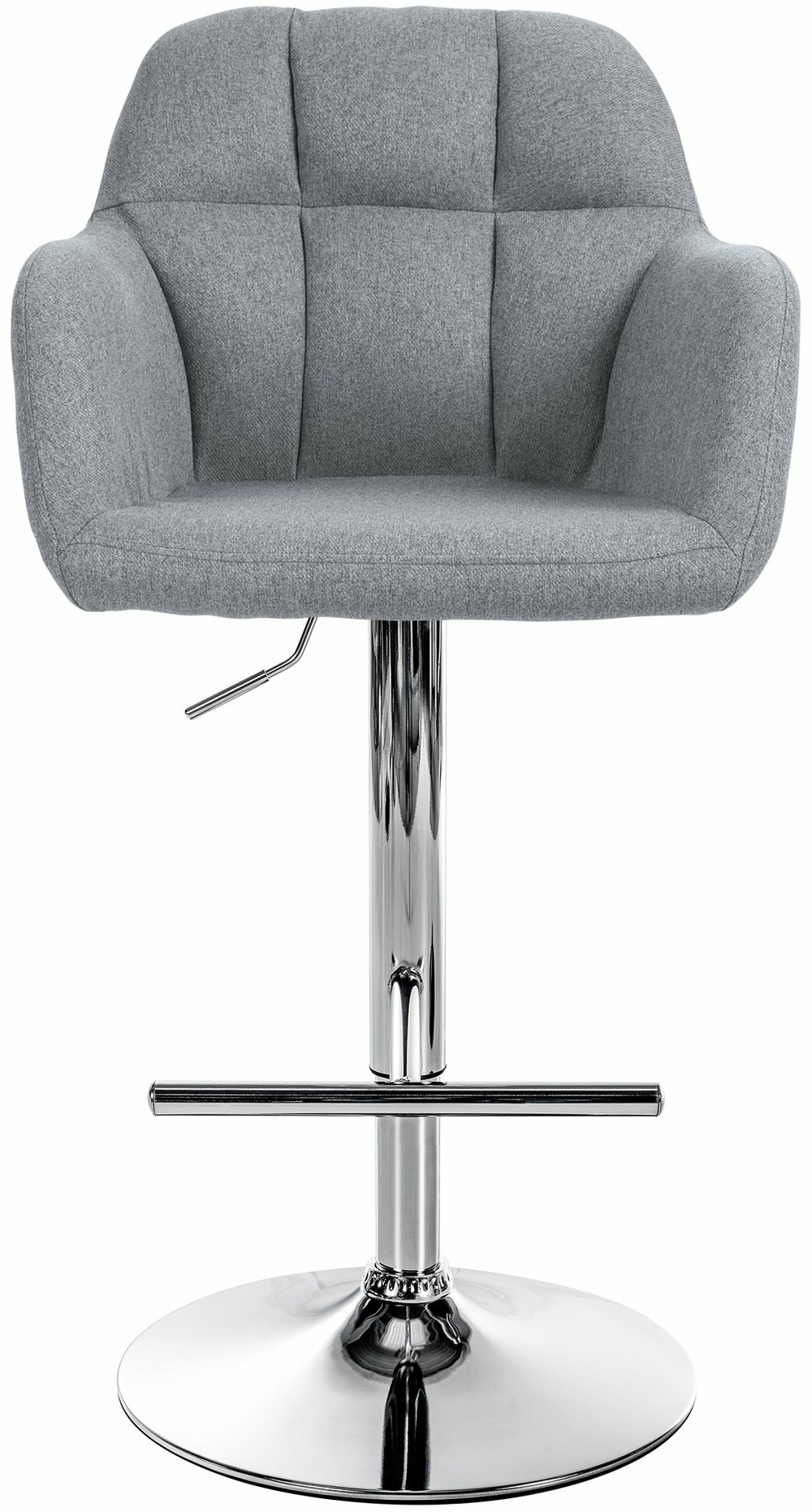 Tabouret de bar natoma tissu chromé