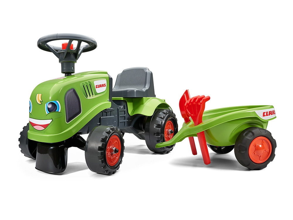 Porteur enfant tracteur claas avec remorque 1 à 3 ans
