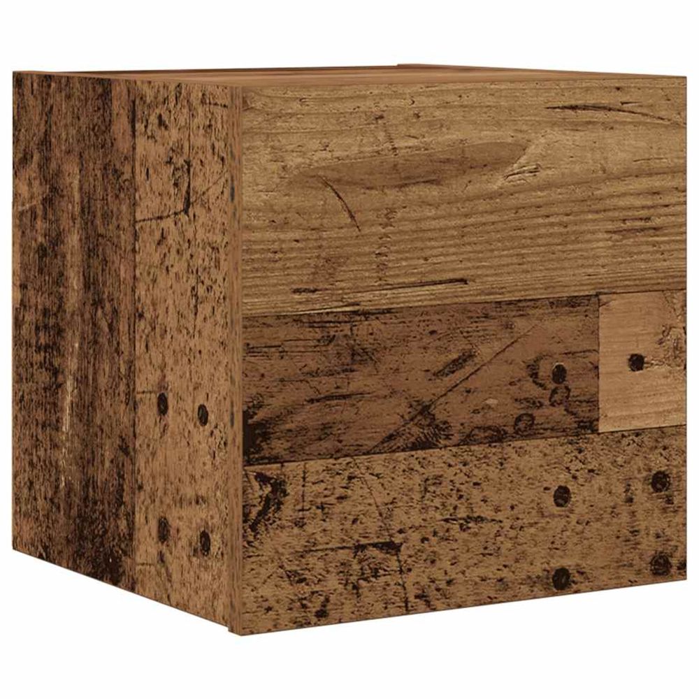 Meuble tv mural vieux bois 30,5x30x30 cm