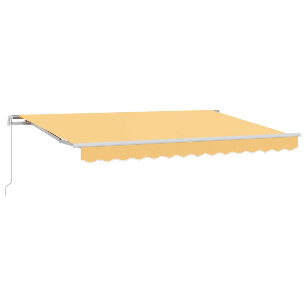 Auvent rétractable sable 4 × 3 m polyester et aluminium