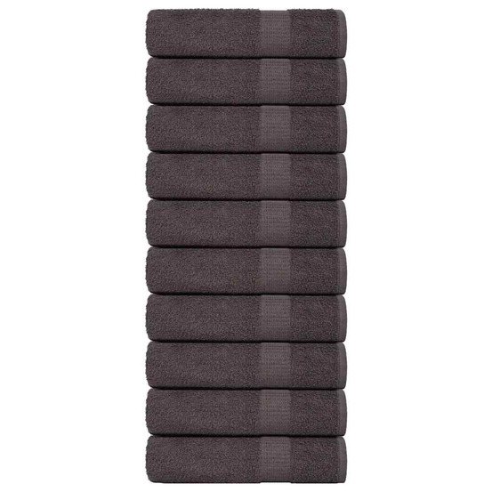 Serviettes de douche 10 pcs frogn anthracite 70x140 cm 100% coton