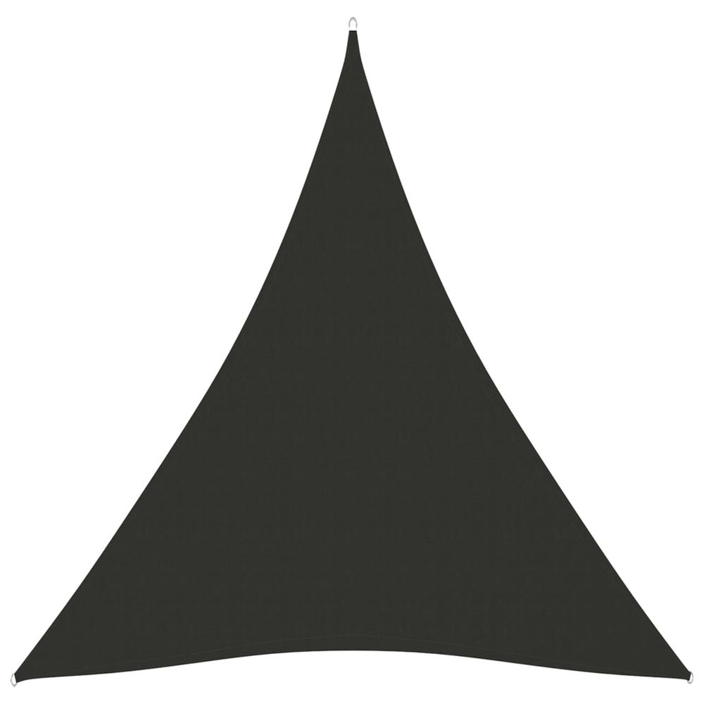 Voile de parasol tissu oxford triangulaire 5x7x7 m anthracite