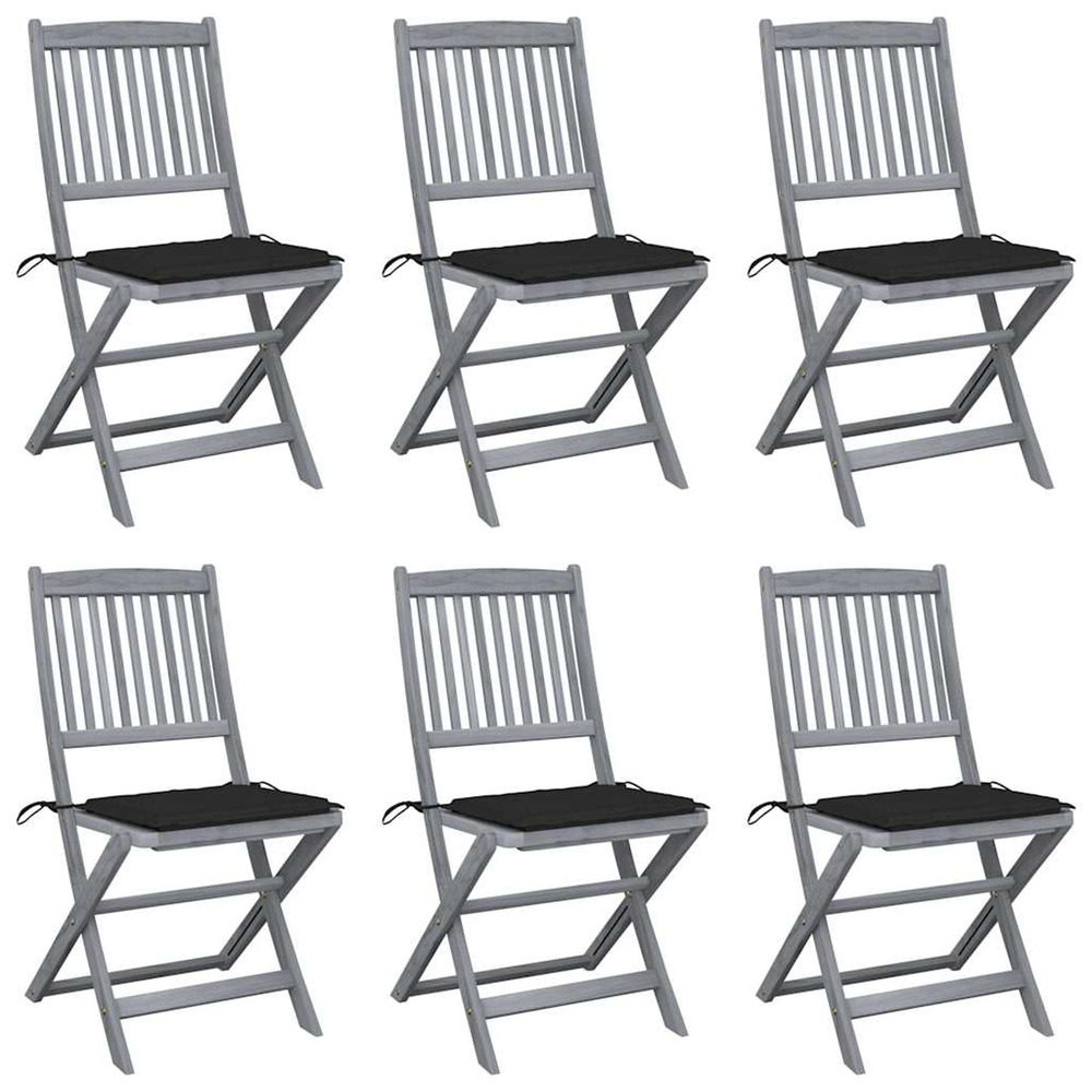 Chaises pliables d'extÃ©rieur 6 pcs