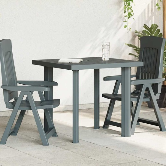 Table de jardin vert 80x75x72 cm plastique