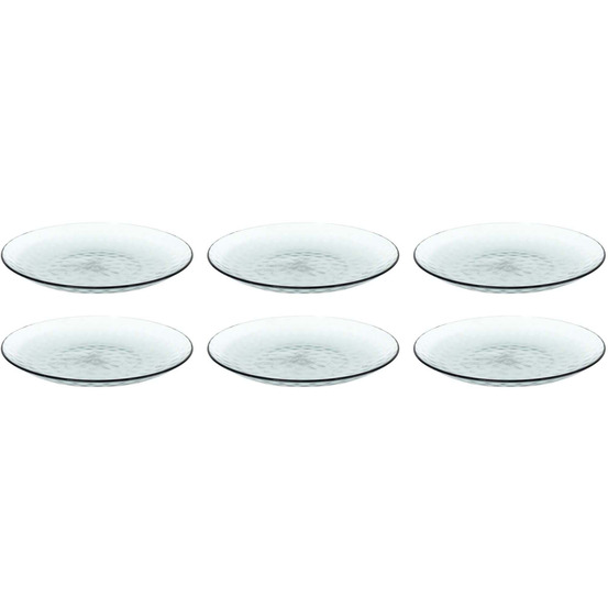 Assiettes en plastique effet martelé (lot de 6) bleu turquoise