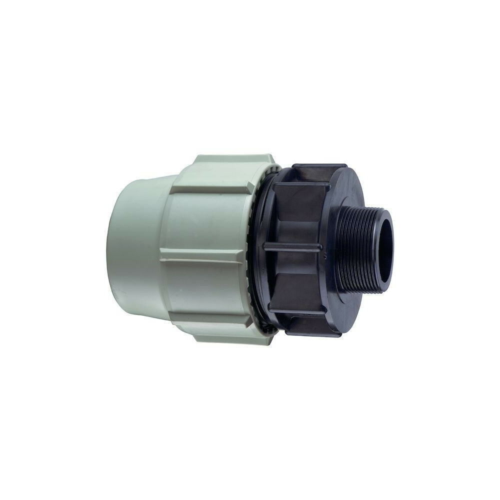 Ø 32 mm filetage 1 pouce, un raccord à compression mâle.