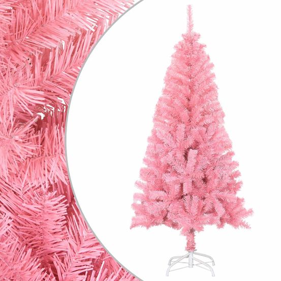 Sapin de noël artificiel pvc décoration originale pour fêtes rose 150 cm