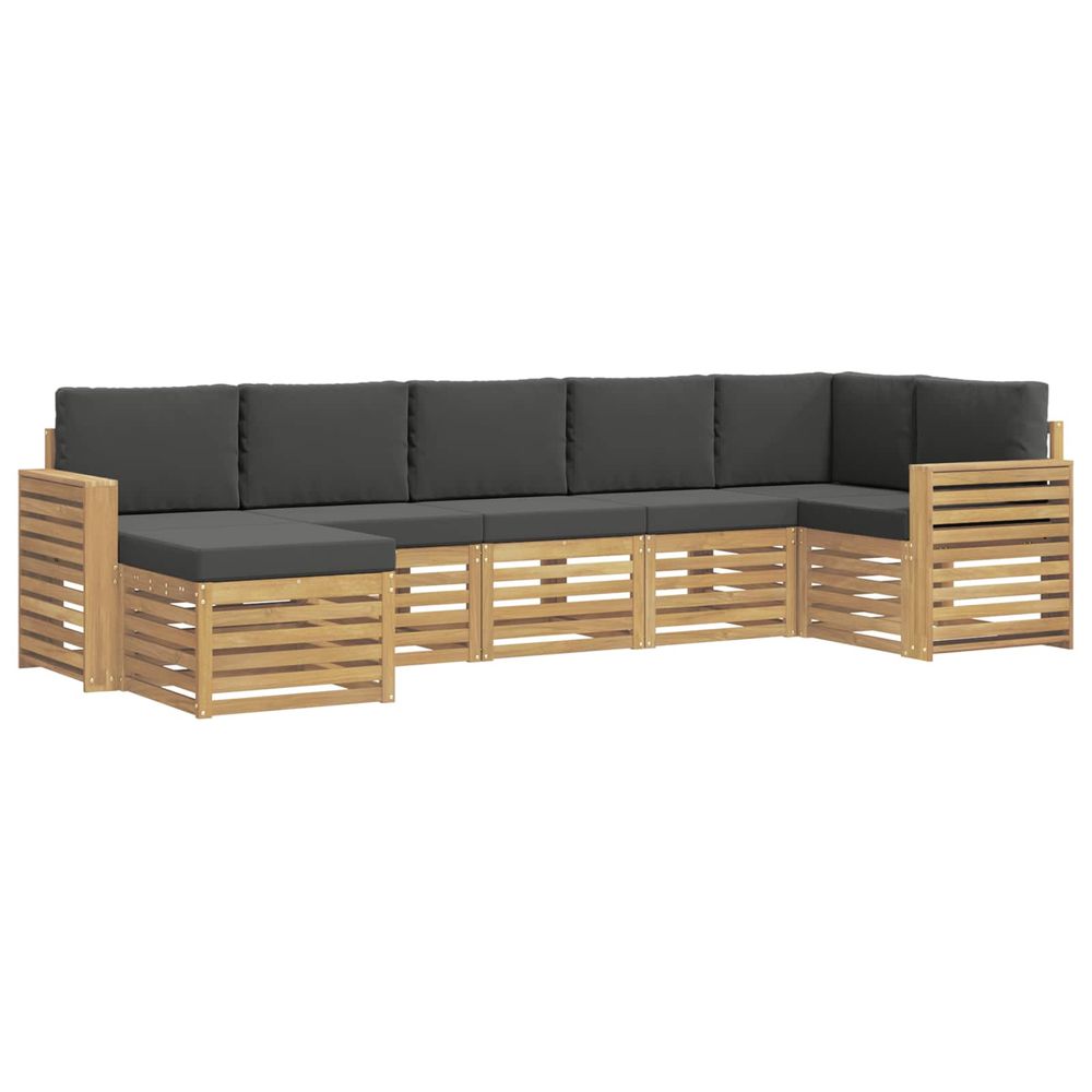 Ensemble de canapés d'extérieur 7 pc blanc et anthracite