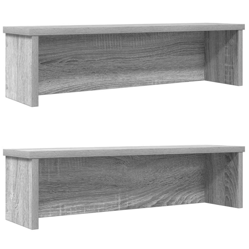 Étagères de cuisine empilables 2 pcs sonoma gris 60x15x16 cm