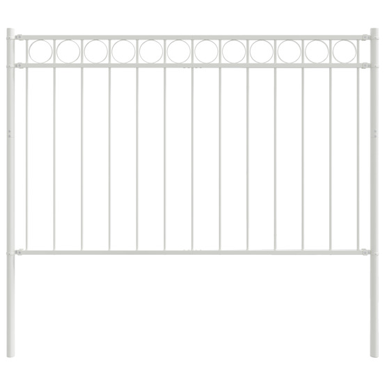 Clôture de jardin blanche 1,7x1 m en acier